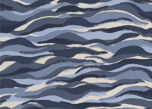 Waves of Indigo | Wallpaper
