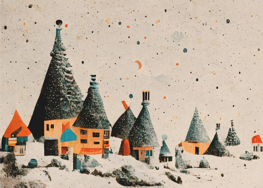 “Whimsical Village” | Wallpaper