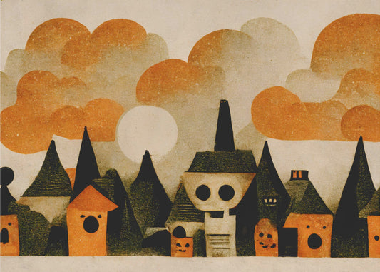 Spooky Village View | Wallpaper