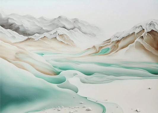 Ruhiger Alpenfluss | Leinwand