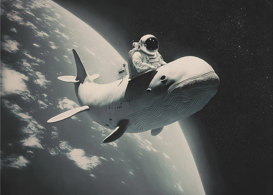 Cosmic Whale Ride | Canvas