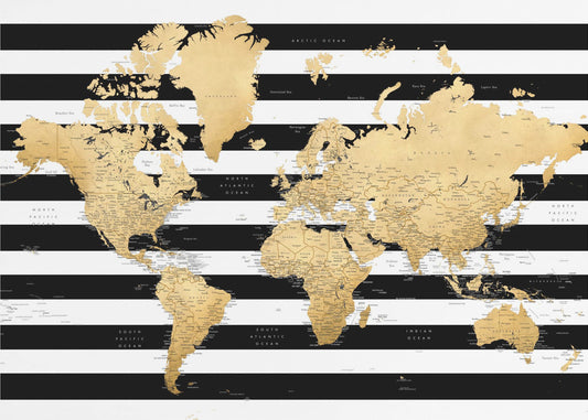 Detailed world map with cities, Harper | Canvas