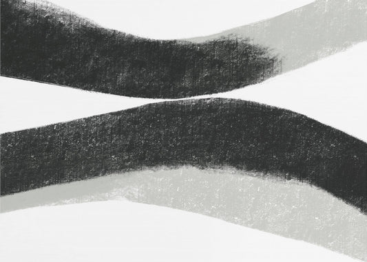 Black And Grey Strokes On A White Background | Canvas