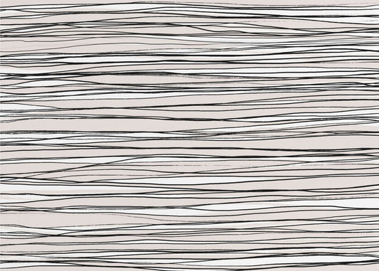 Schwarz auf beigen Linien | Poster