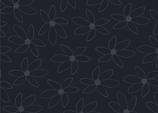 Schwarze luftige Blumen | Poster