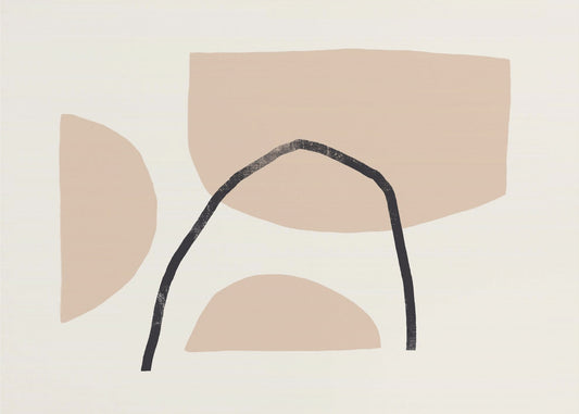 Geometrische Formen in Erdtönen | Poster