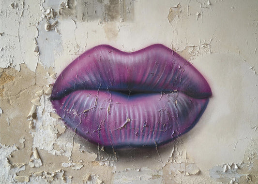 Lippen an der Wand | Leinwand