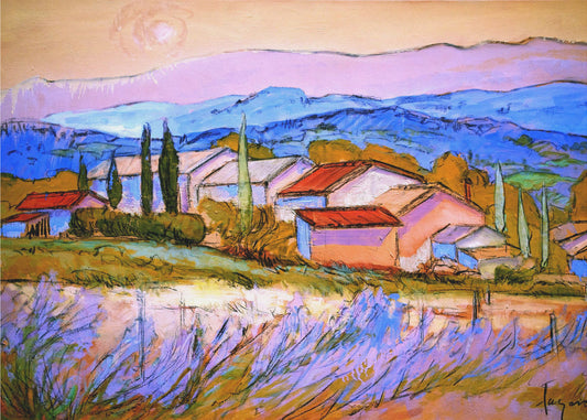 Lavender Hillside | Poster