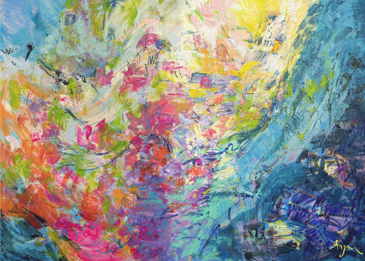 Lebendige Farben und zarte Blütenblätter | Leinwand