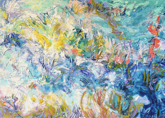 Impressionistisches farbenfrohes Abstraktes | Leinwand