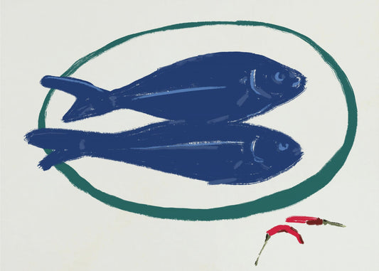 Blue Fish and Spice | Wallpaper