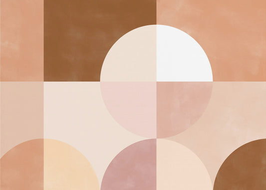 Geometrische Formen mit warmen Erdtönen | Poster
