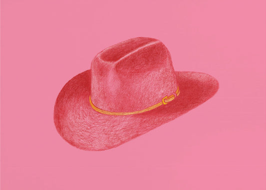 Roter Stetson auf Pink | Poster
