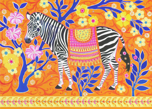 Zebra&#039;s Vibrant Dream | Poster