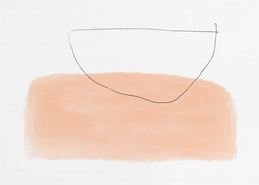 Schale auf Pfirsich-Leinwand | Poster