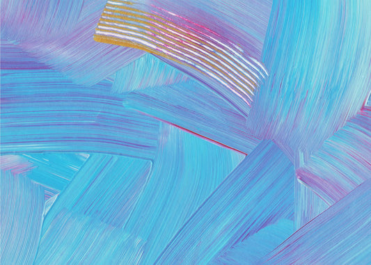 Leuchtend blaue Pinselstriche | Leinwand