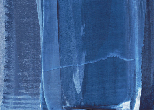 Blaue Textur mit fließenden vertikalen Linien | Poster