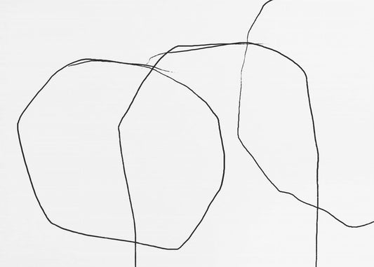 Schwarze Linien auf weißem Hintergrund | Leinwand