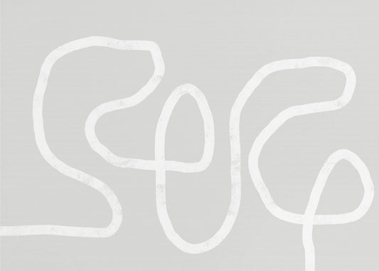 Ineinander verschlungene weiße Linien | Poster
