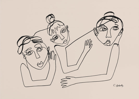 People Beige | Leinwand