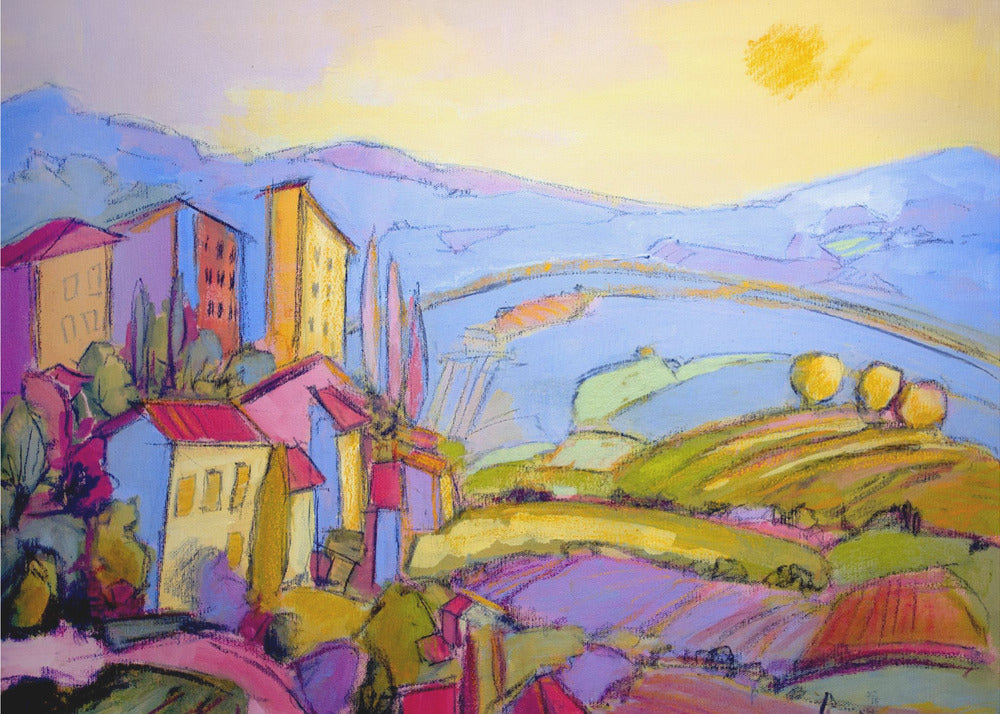 Sonnenbeschienene Landschaft | Poster