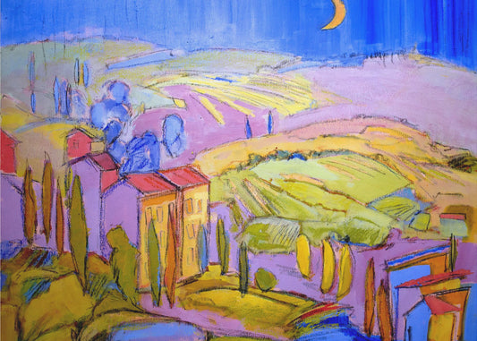 Mondbeschienene Landschaft | Poster