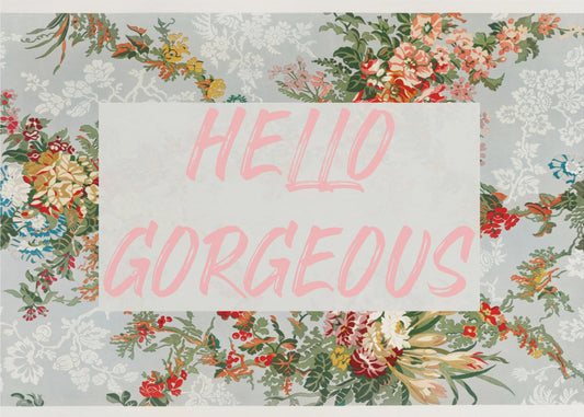 Hellogorgeousbluefloral Verhältnis2x3 | Leinwand