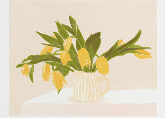 Pandcyellowtulips Kopie | Leinwand