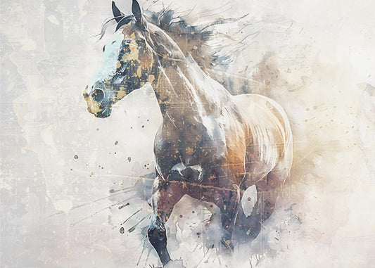 Horse Animal Vintage Art Illustration Wallart 09 | Poster