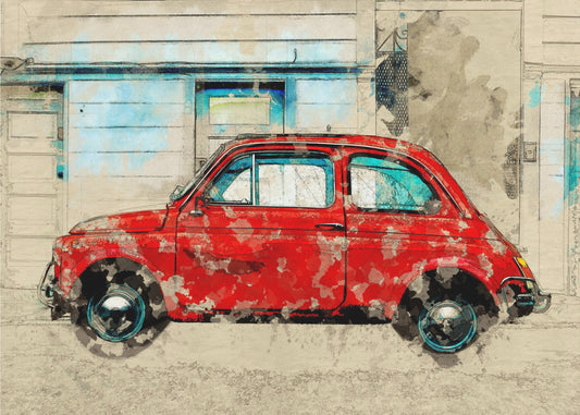 Retro-Auto | Leinwand