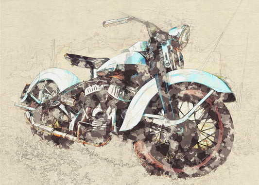 Altes Motorrad | Leinwand