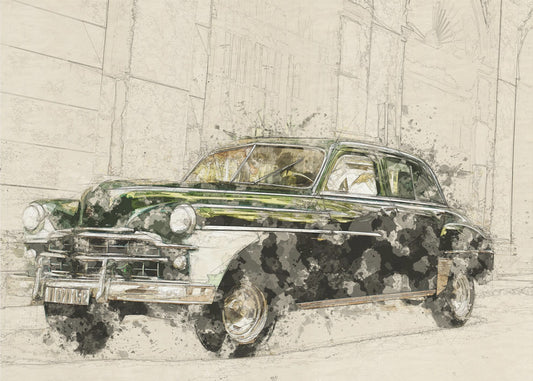 Retro-Auto | Leinwand