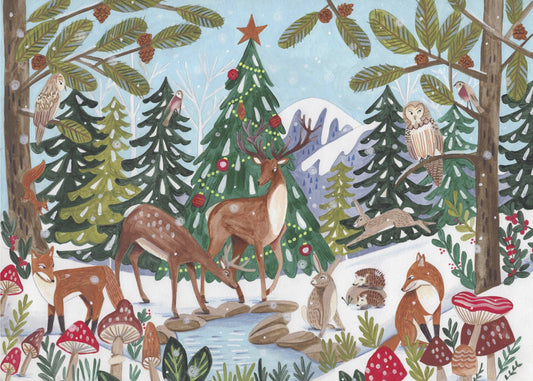 Animal Winter Scene | Poster