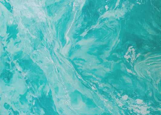 Fluid Movement In Aqua Tones | Canvas
