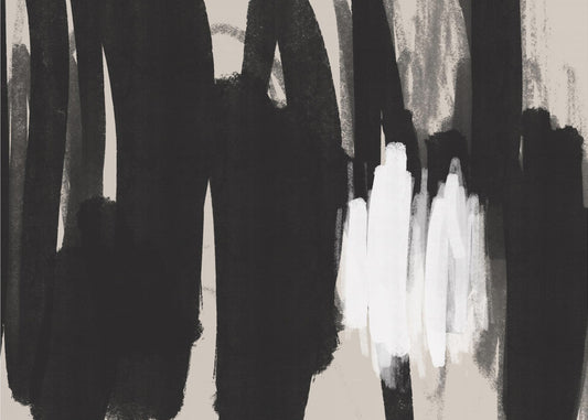 Expressive Black and White Brushstrokes | Wallpaper