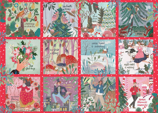 12 Tage Weihnachtslied | Leinwand
