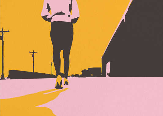 Silhouette of a Woman Walking | Wallpaper