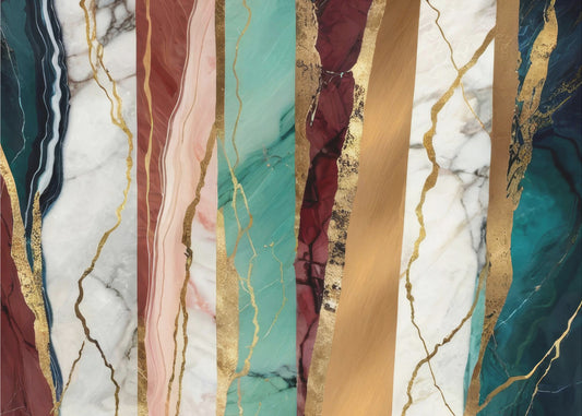 Marble Textures With Rich Gold Veins | Canvas