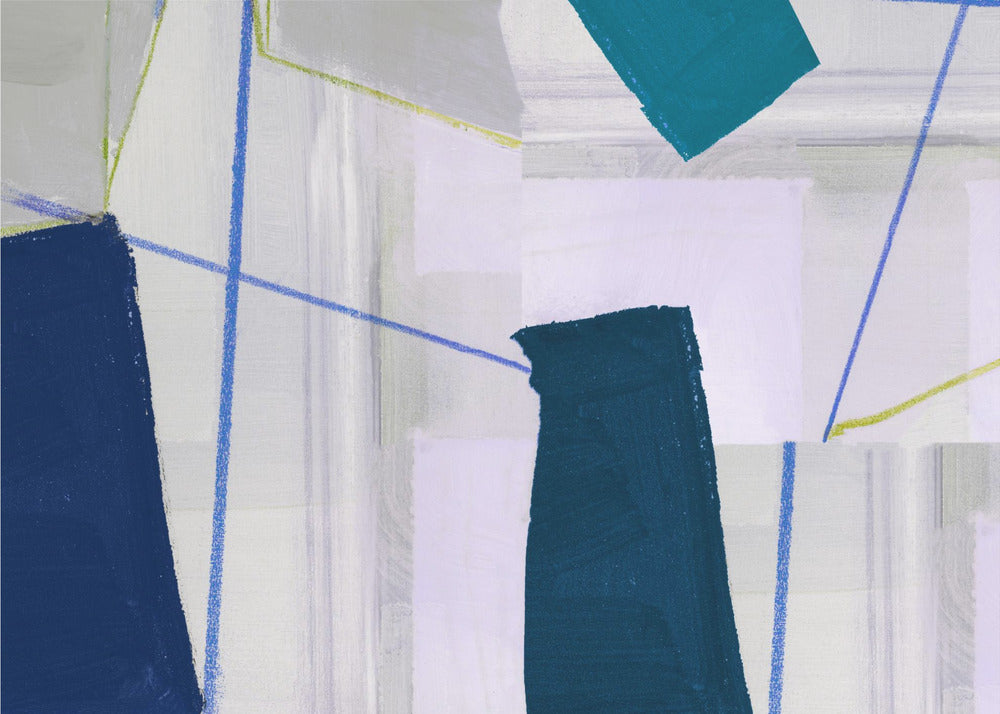 Abstrakte Komposition in Blau 2 | Poster