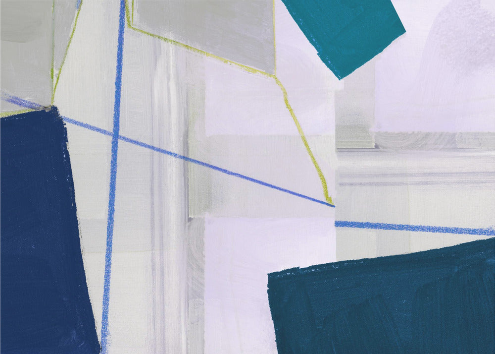 Abstrakte Komposition in Blau 1 | Poster