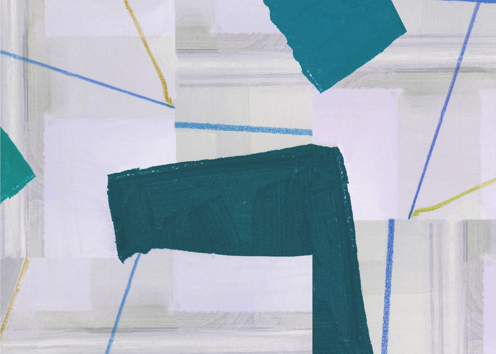 Abstrakte Komposition in Blau 3 | Poster