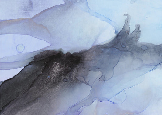 Fluid Blue and Black Ink Textures | Wallpaper