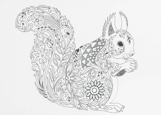 Verziertes Eichhörnchen-Design | Leinwand