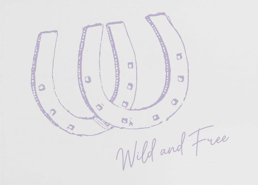 Hufeisen Wild and Free Lila | Leinwand