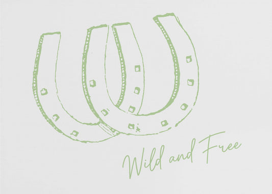 Hufeisen Wild and Free Salbeigrün | Leinwand