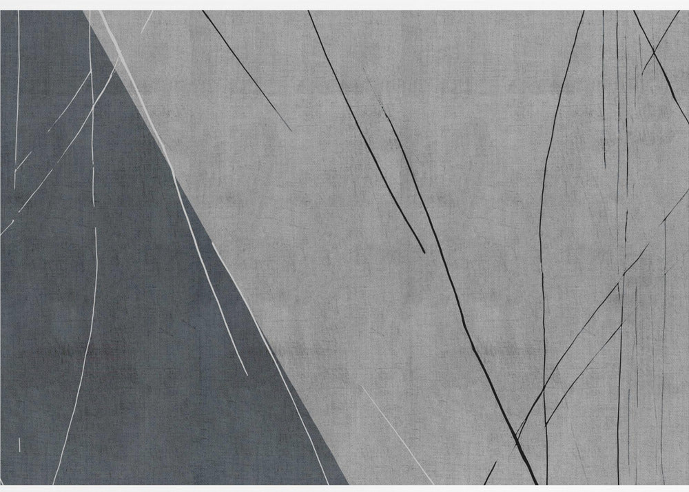 Abstrakte Linien auf Grau | Leinwand