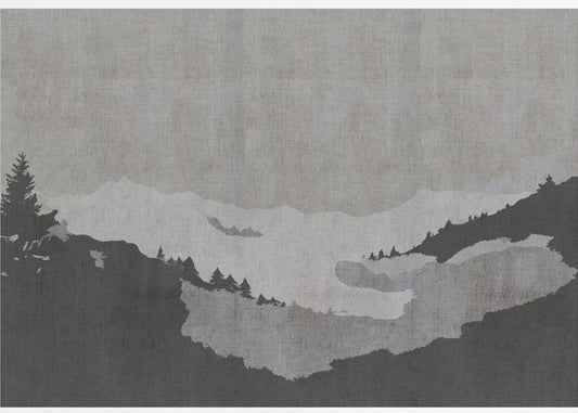 Misty Lake Landscape in Ink Wash Style | Canvas