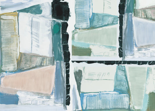 Constructed Abstraction Blue | Canvas