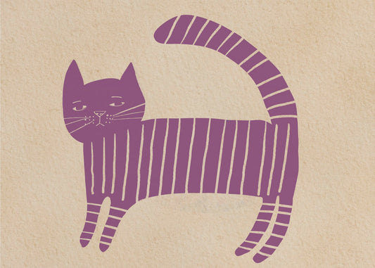 Lila Katzenkinderzimmer | Poster