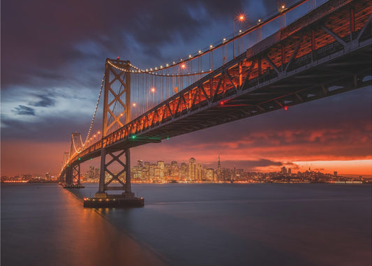 Bay Bridge bei Nacht | Hintergrundbild